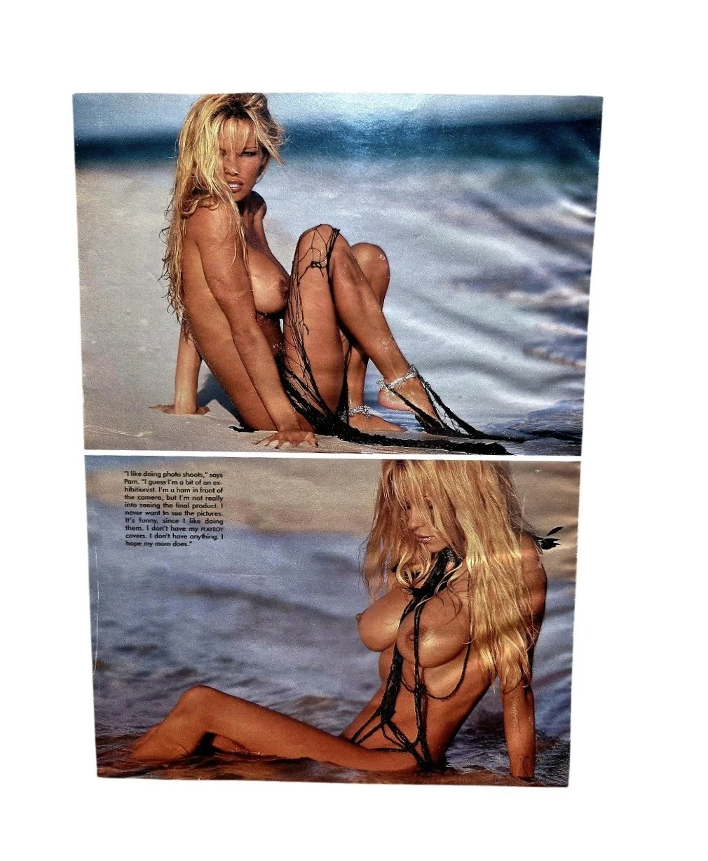 8x10 Vintage Double Sided signature Tribal Spine Tattoo Pamela Anderson, изображение 2