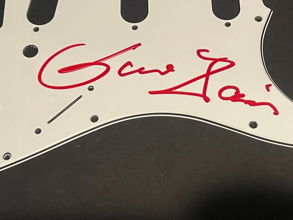 DAVE DAVIES Hand Signed THE KINKS FENDER GUITAR PICK GUARD, image 2