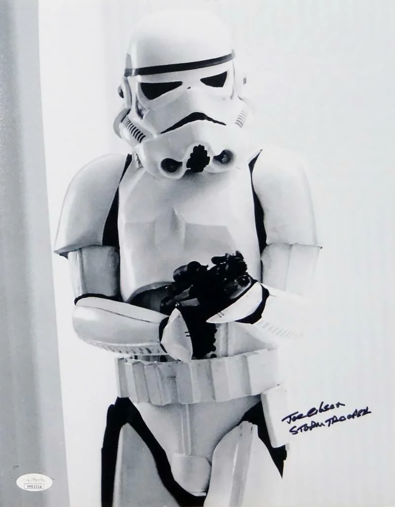 Syd Wragg — Joe Gibson Autographed 11x14 Photo From Movie w/ Stormtrooper - JSA Auth *Black