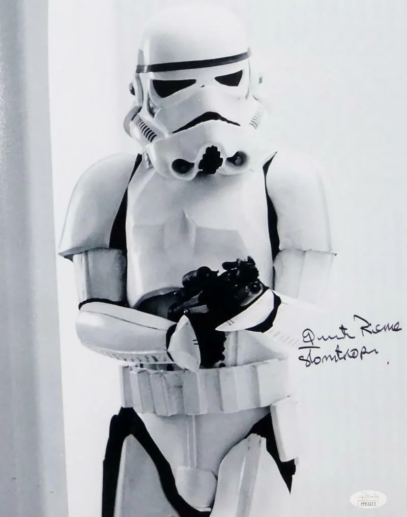 Syd Wragg — Quentin Pierre Autographed 11x14 Photo From Movie w/ Stormtrooper- JSA Auth *Blk