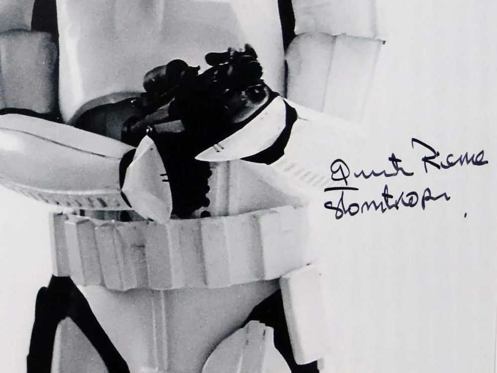 Syd Wragg — Quentin Pierre Autographed 11x14 Photo From Movie w/ Stormtrooper- JSA Auth *Blk, image 5