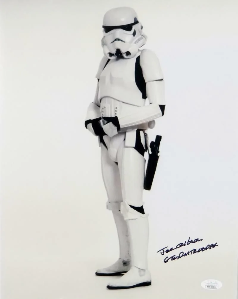 Syd Wragg — Joe Gibson Autographed Sideways Full Body 11x14 Photo w/ Stormtrooper - JSA Auth