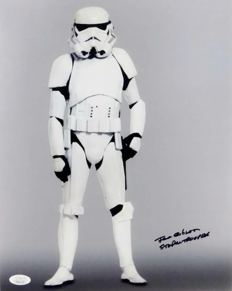 Syd Wragg — Joe Gibson Autographed Full Body 11x14 Photo w/ Stormtrooper - JSA Auth *Black