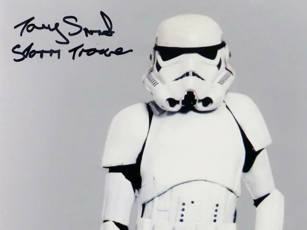 Tony Smart — Tony Smart Autographed Full Body 11x14 Photo w/ Stormtrooper - JSA Auth *Black, image 2