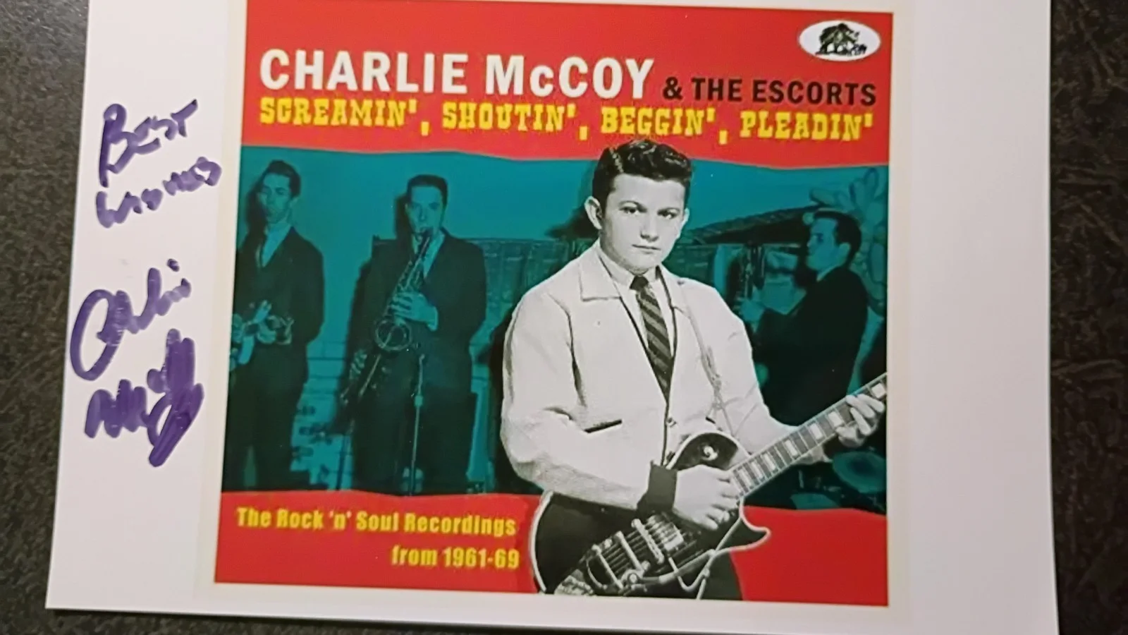 CHARLIE MCCOY — CHARLIE MCCOY 2 Hand Signed Autograph 4X6 Photo S - BOB DYLAN - MUSICIAN, изображение 4