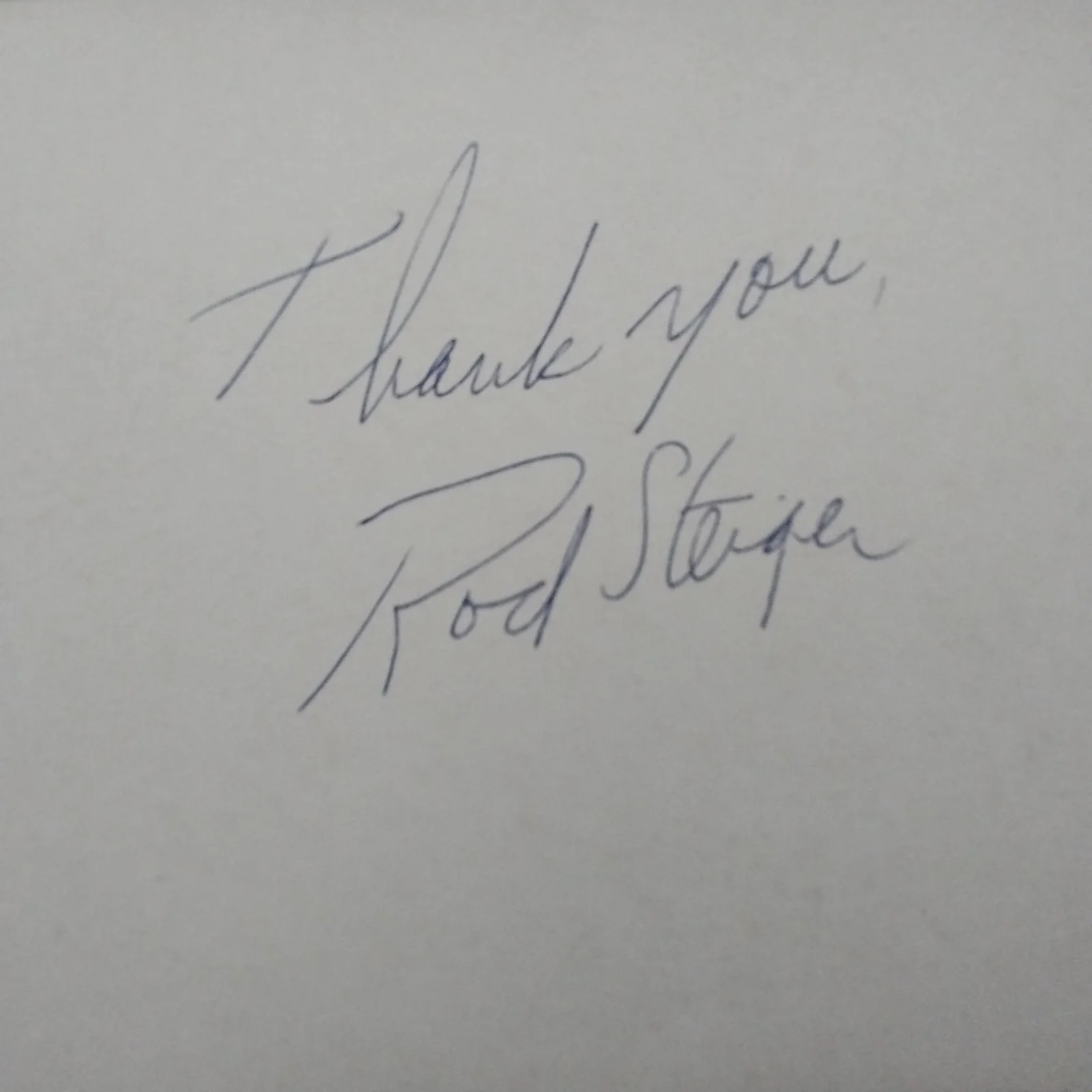 Rod Steiger SIGNED Card Photo Movie Actor Heat of Night On The Waterfront Capone, изображение 3