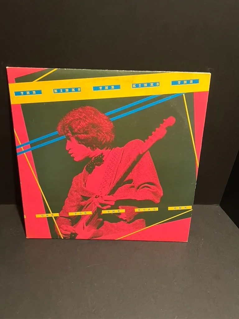 DAVE DAVIES Hand Signed THE KINKS ONE FOR THE ROAD Double LP, image 3