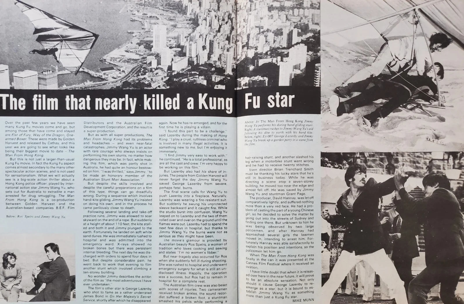 FILM REVIEW MAGAZINE / BRUCE LEE / GEORGE LAZENBY / AUG 1975 / CROSSWORD CLIPPED, изображение 4