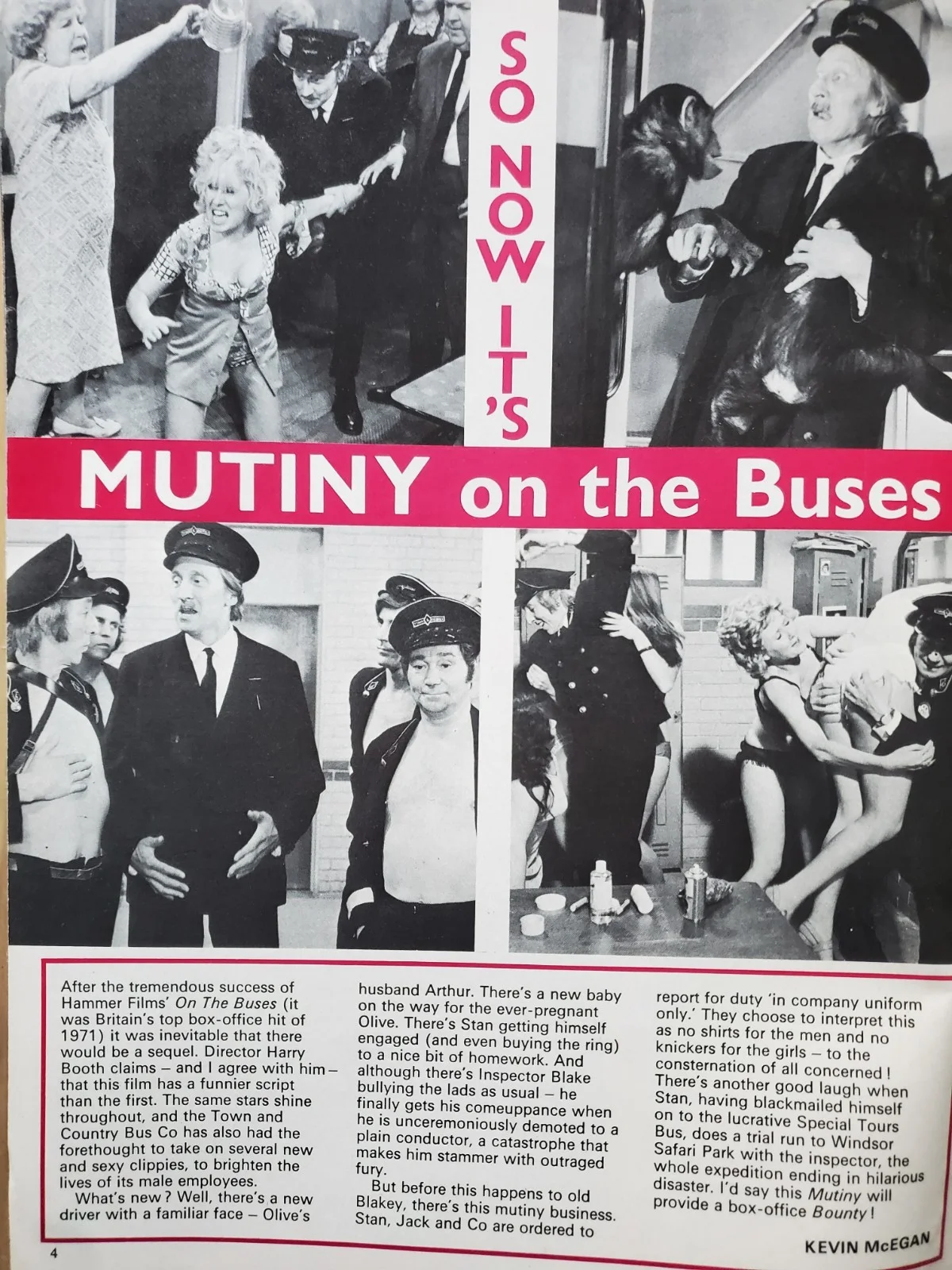 FILM REVIEW / MADELINE SMITH POSTER / ON THE BUSES / CARRY ON ABROAD / AUG 1972, изображение 3