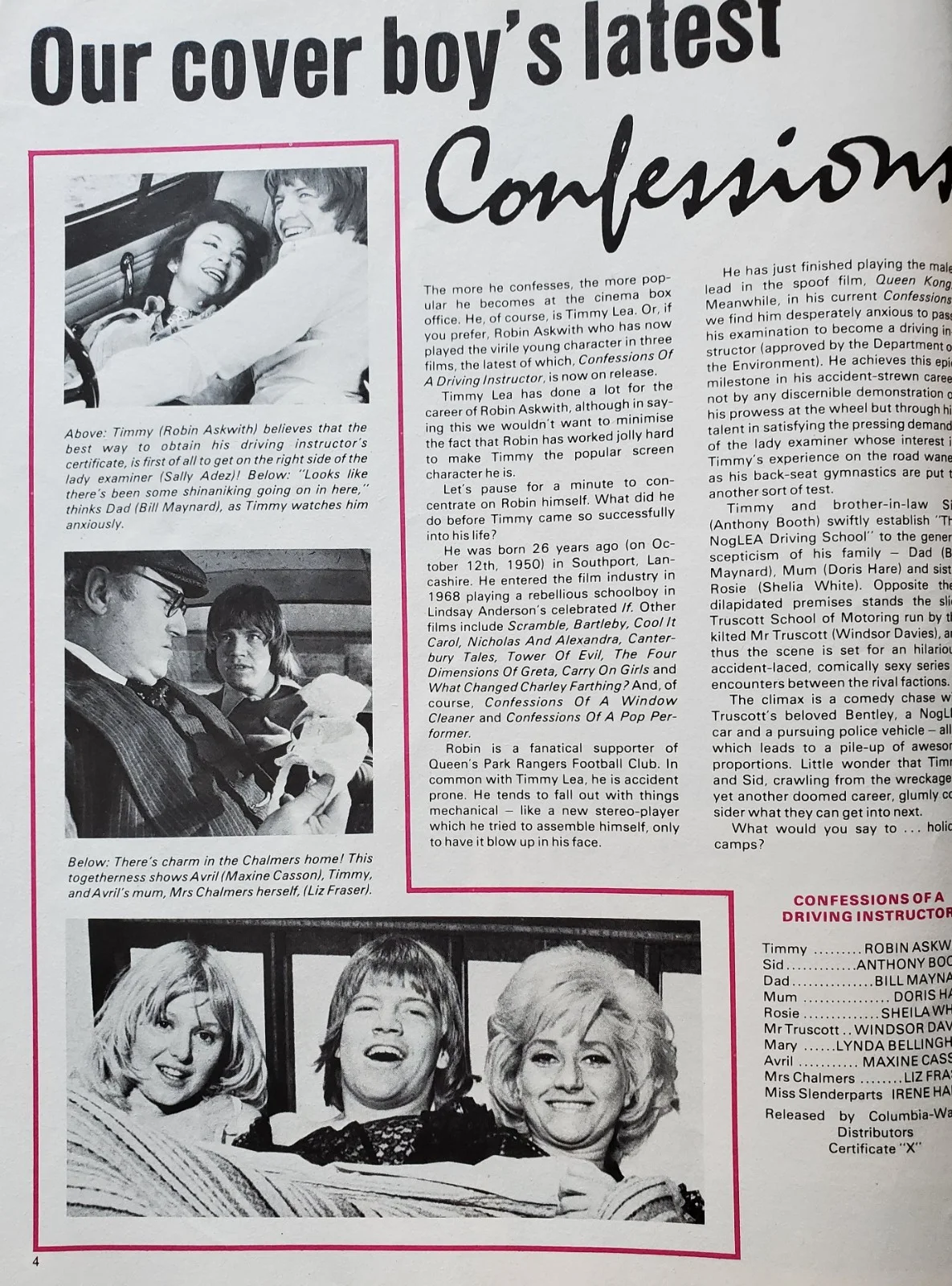FILM REVIEW / LOGAN'S RUN / JENNY AGUTTER / OMEN / OCT 1976 / CROSSWORD CLIPPED, изображение 5