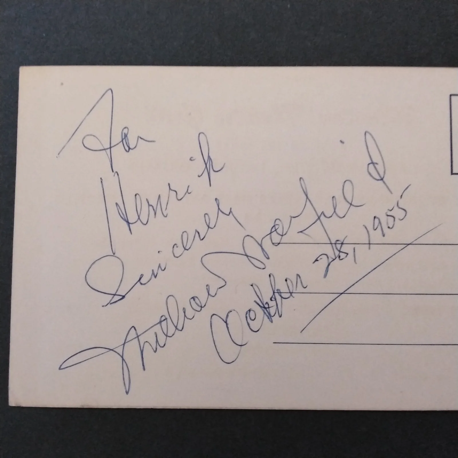 William Warfield SIGNED 1955 Card Photo Movie Actor Show Boat Porgy and Bess, изображение 3