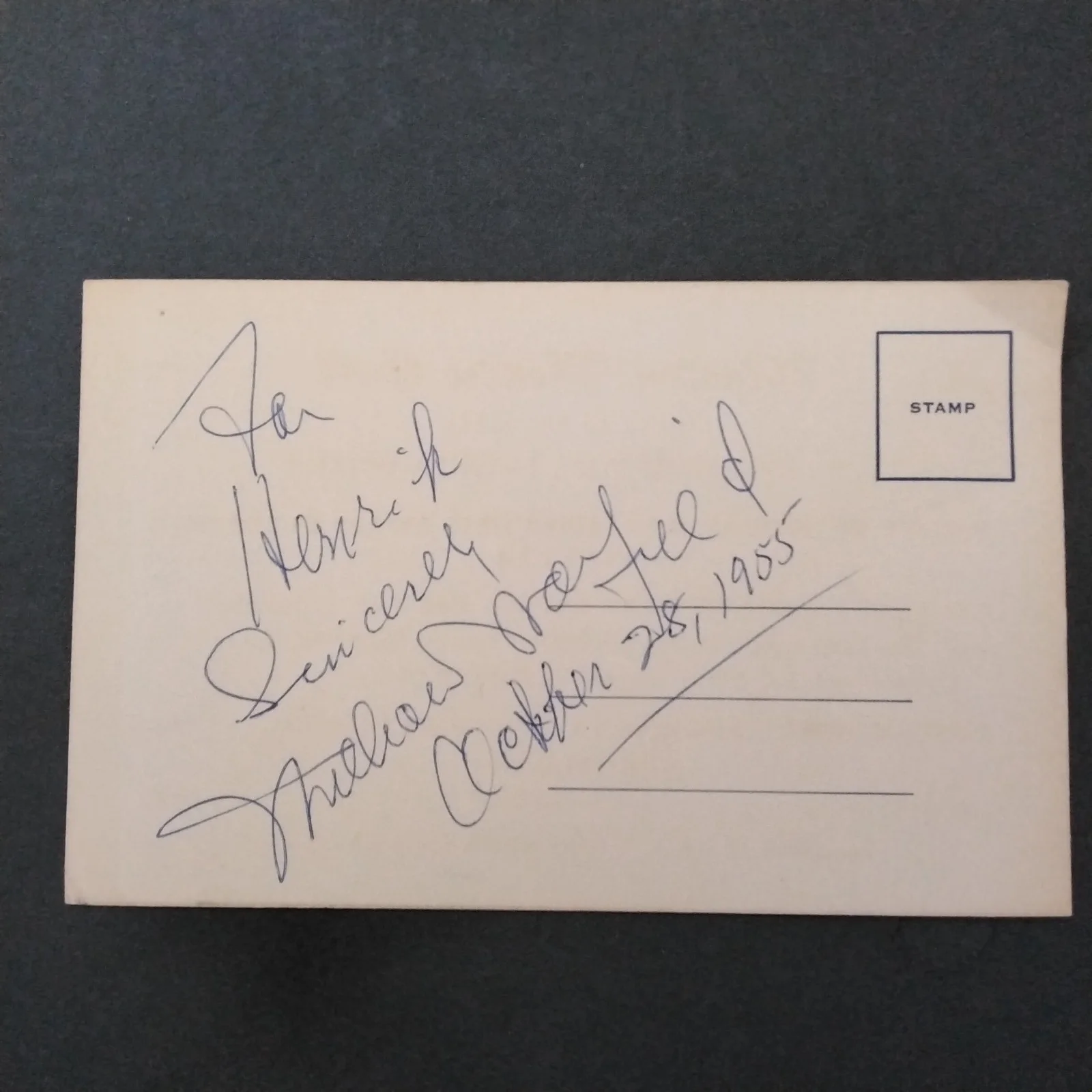 William Warfield SIGNED 1955 Card Photo Movie Actor Show Boat Porgy and Bess, изображение 4
