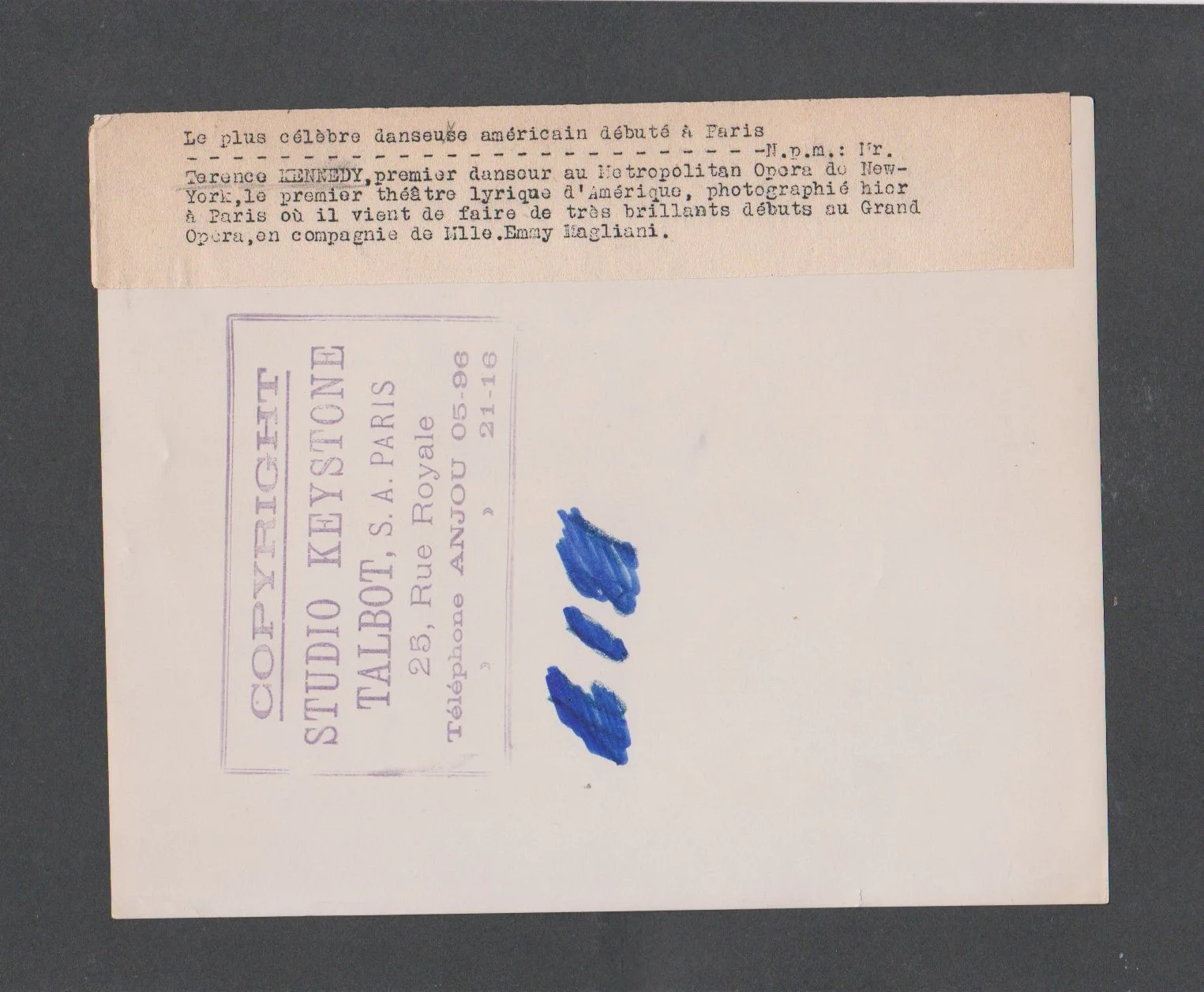 Vintage TERENCE KENNEDY French Dancer "Press Photo" 1930s, изображение 2