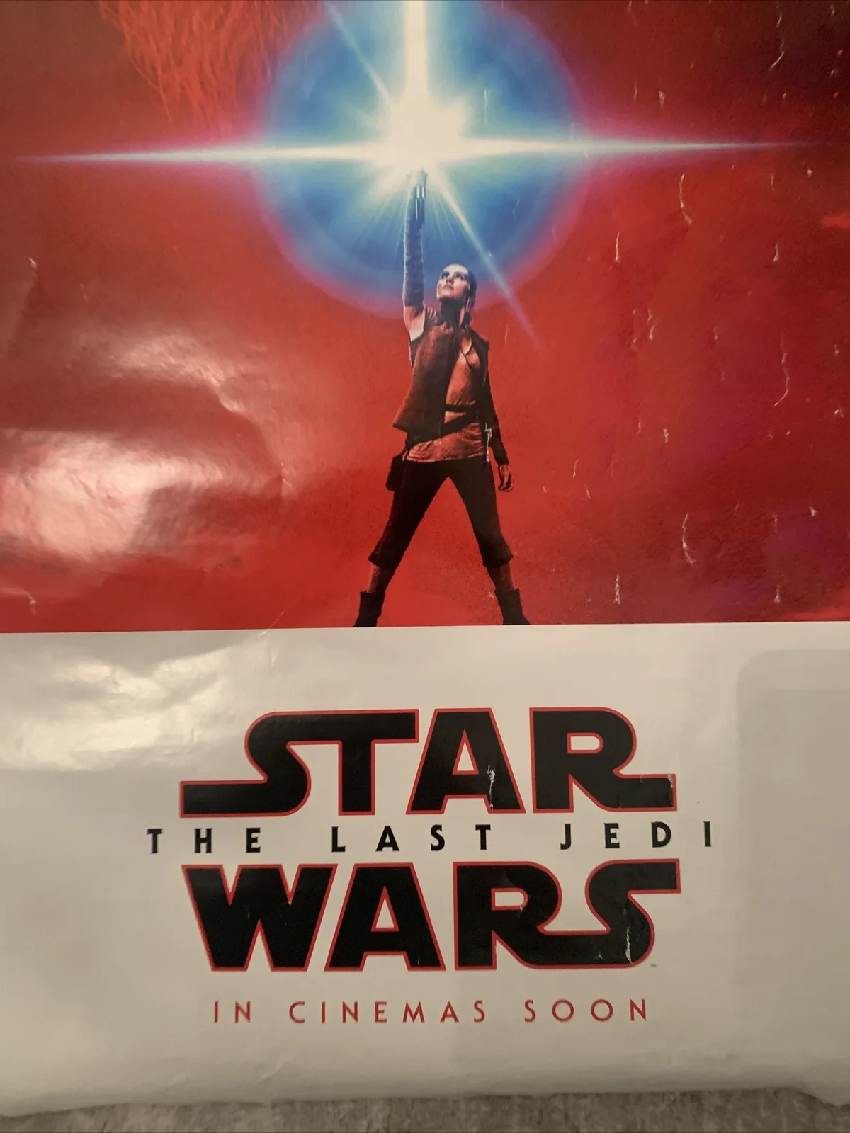 Original Star Wars Last Jedi Cinema Double Sided Reverse Print Poster Advance, image 2