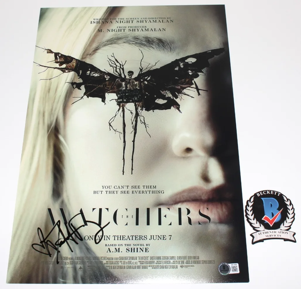 DAKOTA FANNING SIGNED 'THE WATCHERS' 12x18 MOVIE POSTER ACTRESS BAS BECKETT COA, изображение 2