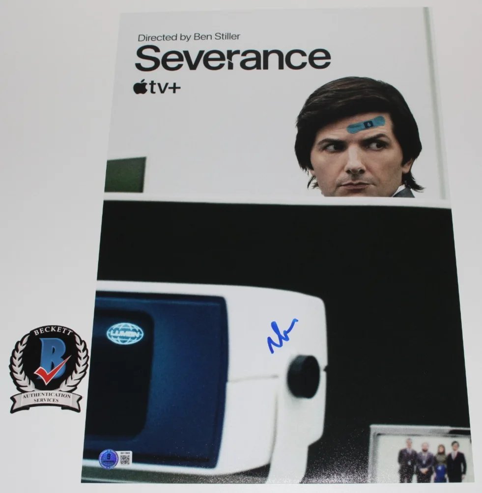 Adam Scott — ADAM SCOTT SIGNED 'SEVERANCE' MARK SCOUT 12x18 SHOW PHOTO POSTER BAS BECKETT COA, изображение 2