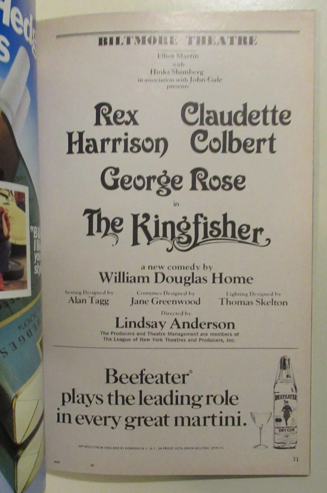 REX HARRISON, CLAUDETTE COLBERT — 1979 SIGNED "PLAYBILL" REX HARRISON CLAUDETTE COLBERT SIGNED IN PERSON BROADWAY, image 3