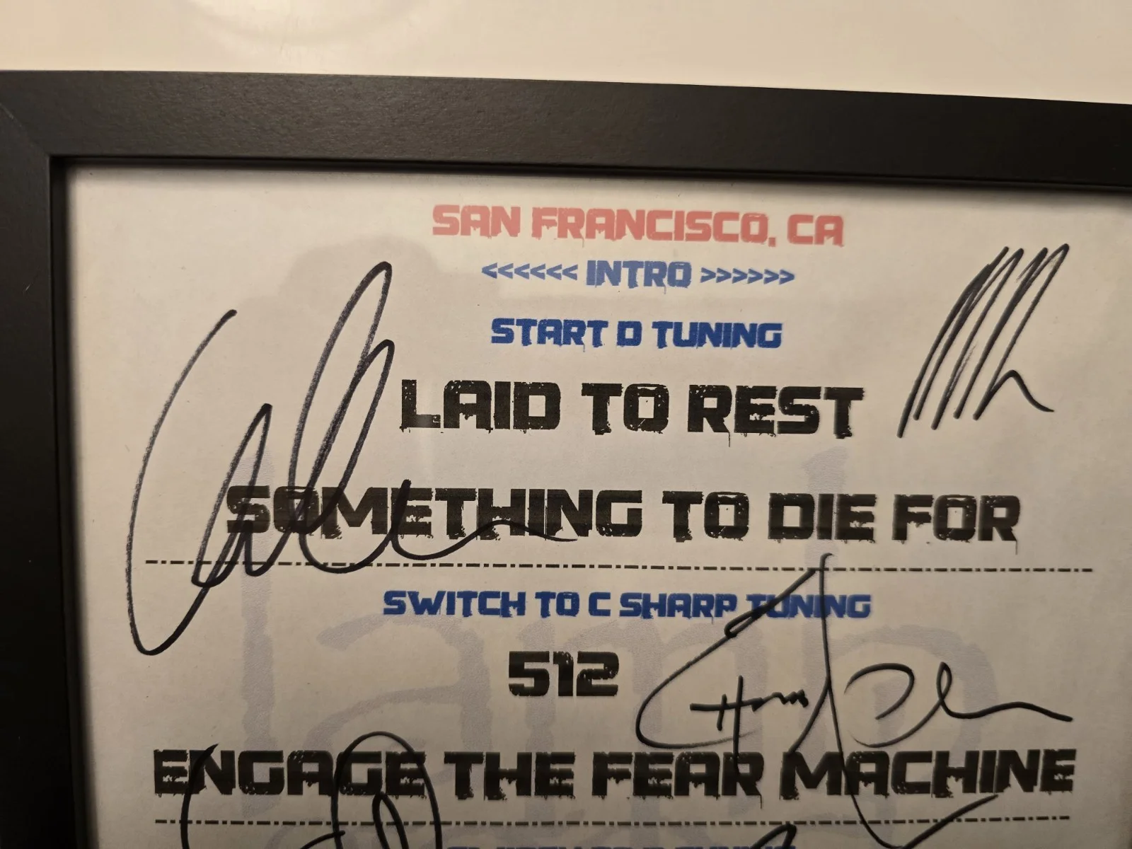Lamb Of God Signed Setlist, image 2