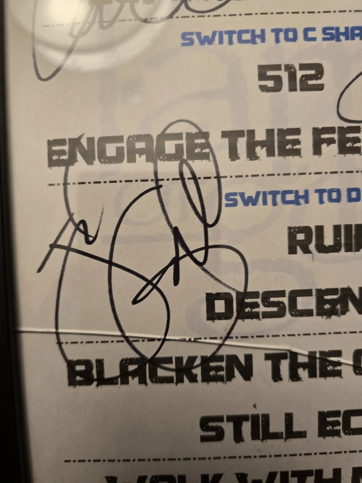 Lamb Of God Signed Setlist, image 3