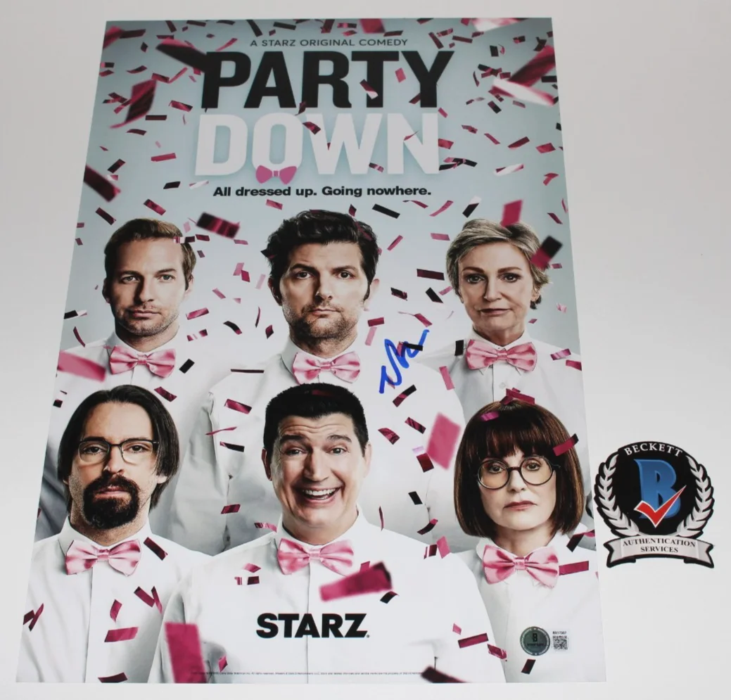 Adam Scott — ADAM SCOTT SIGNED 'PARTY DOWN' 12x18 SHOW POSTER PHOTO ACTOR BECKETT BAS COA, image 2
