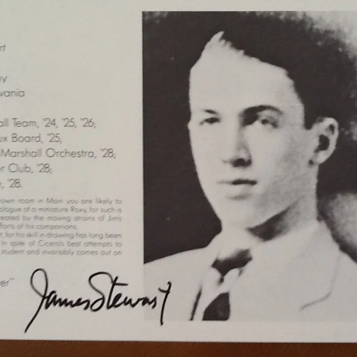James Stewart SIGNED Book Page MGM Movie Actor Wonderful Life Harvey Rear Window, image 4