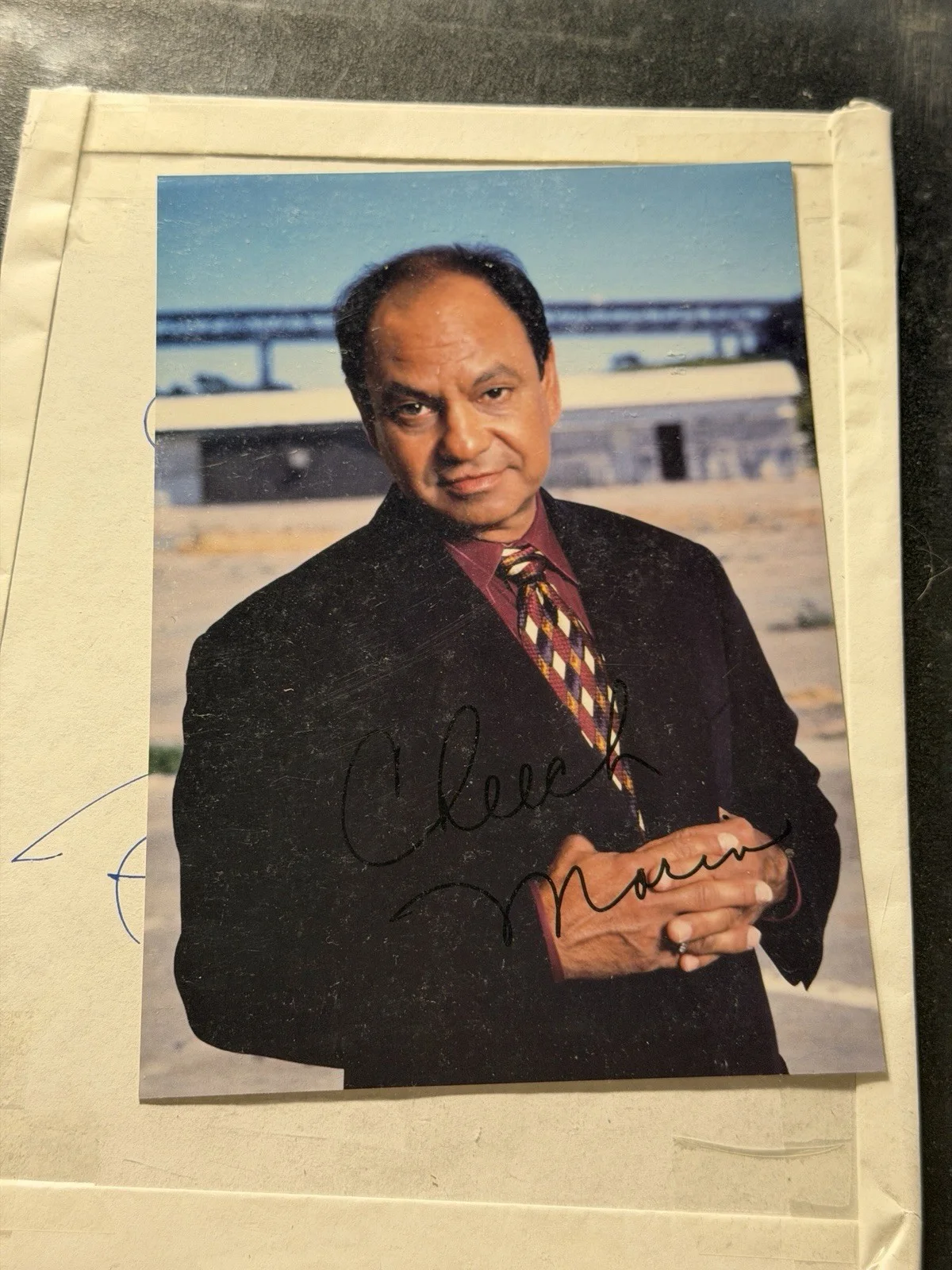 Cheech Marin — CHEECH MARIN Signed 5x7 Photo w. another by him and maybe CHONG on back of flyer