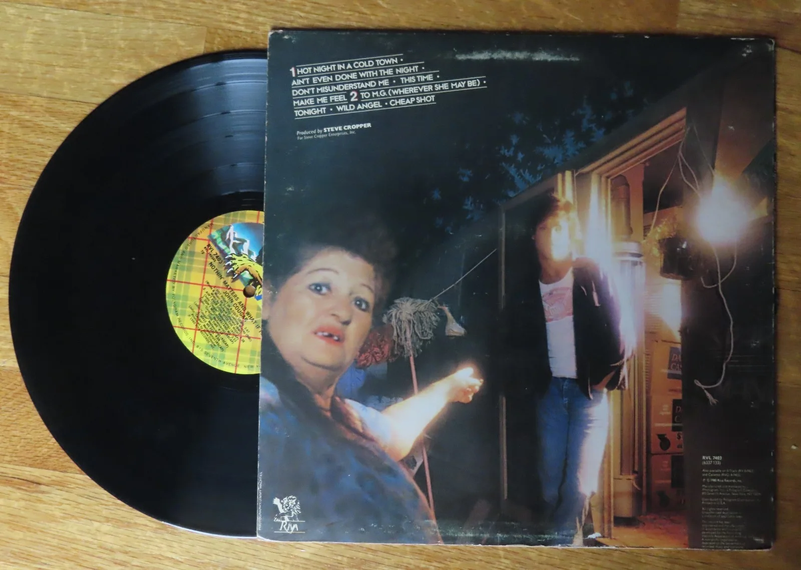 KENNY ARONOFF signed JOHN COUGAR "Nothin' Matters and What If It Did" Record COA, изображение 3