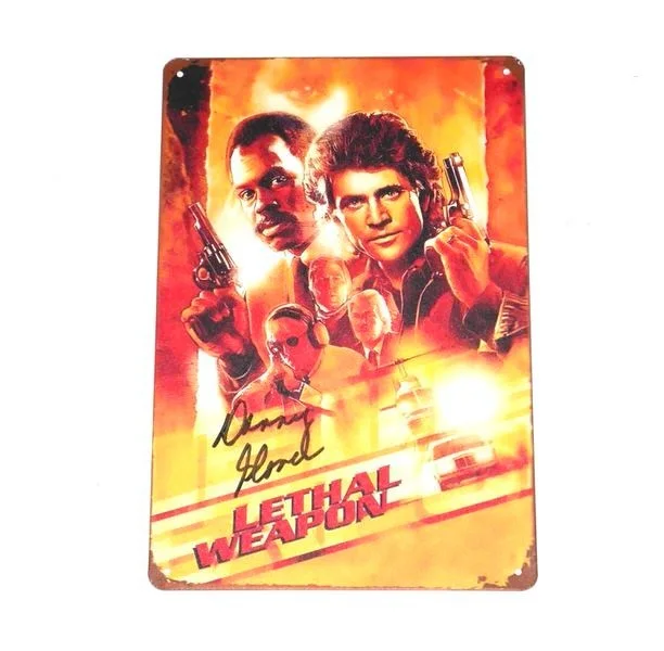 Danny Glover — DANNY GLOVER SIGNED ROGER MURTAUGH LETHAL WEAPON 8 x 12 TIN PHOTO JSA WITNESSED