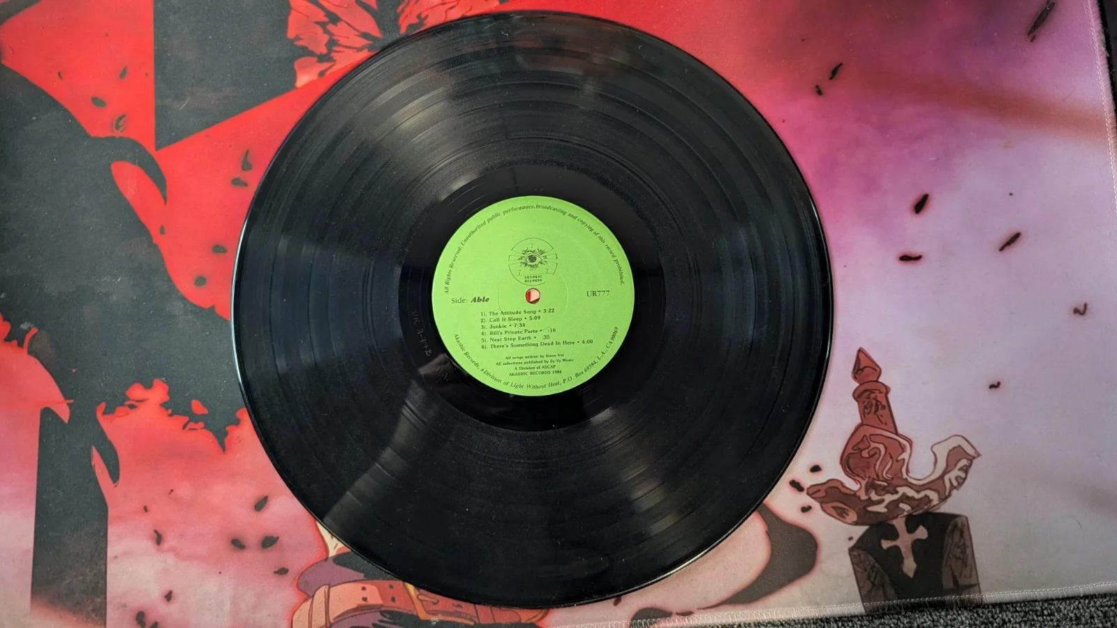 Steve Vai Signed Autographed Vinyl LP Record *Rare* Flexable Whitesnake, image 4
