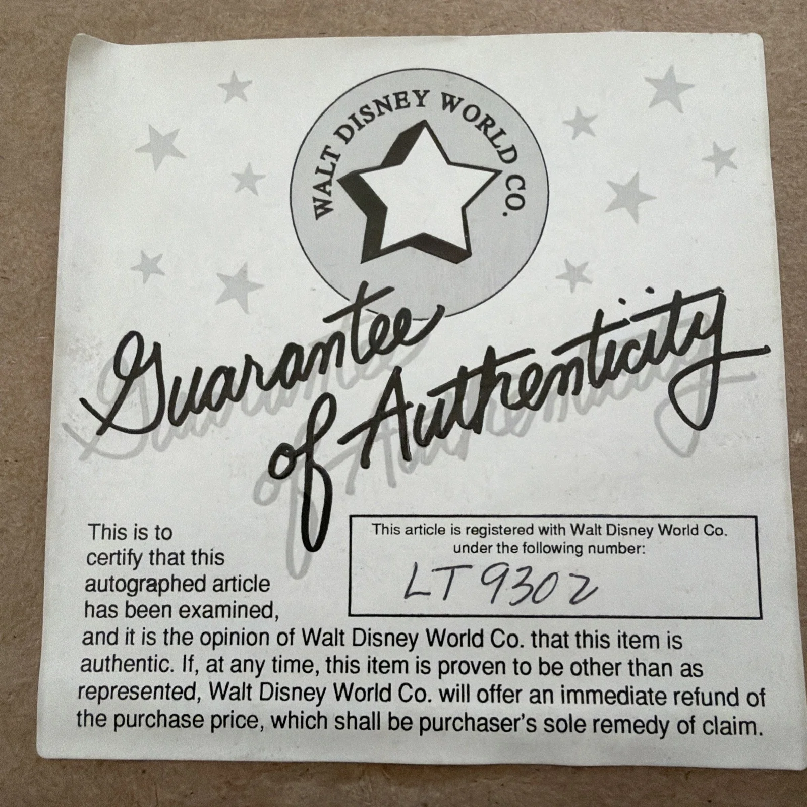 Vincent Price Auto And Character Drawing-COA Walt Disney World, изображение 5