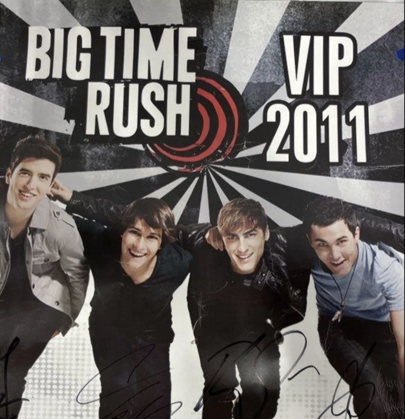 Big Time Rush Signed/autographed VIP Poster From 2011 - Carlos, Logan, James &.., image 4