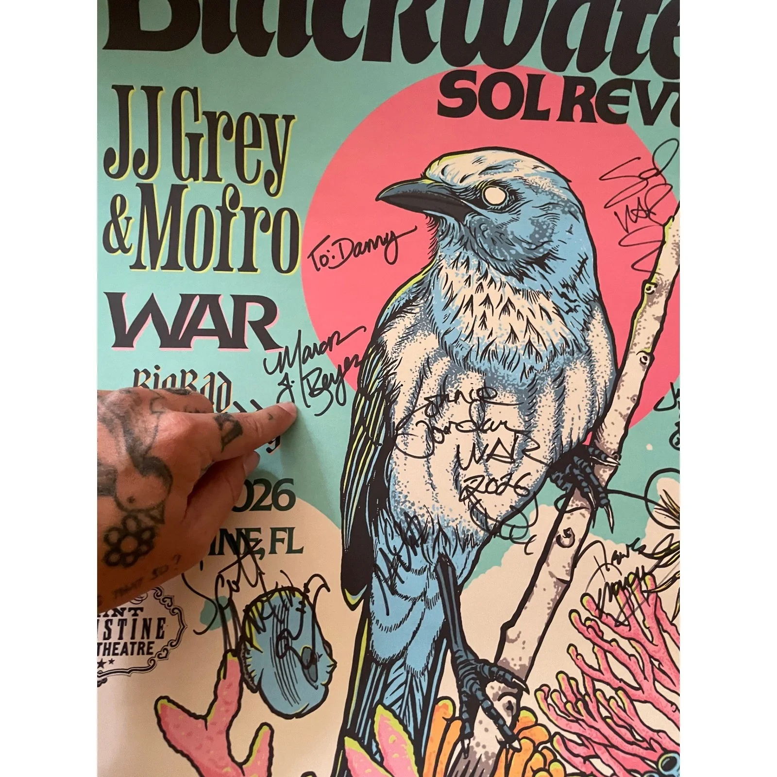 JJ Grey & Mofro Blackwater Sol Revue Signed Concert Poster 2026 St Augustine FL, image 3