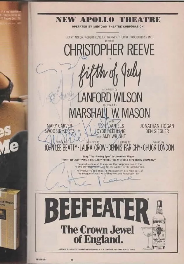 Christopher Reeve — Christopher Reeve autograph JSA COA 1981 Playbill + Jeff Daniels + Swoosie Kurtz, image 2