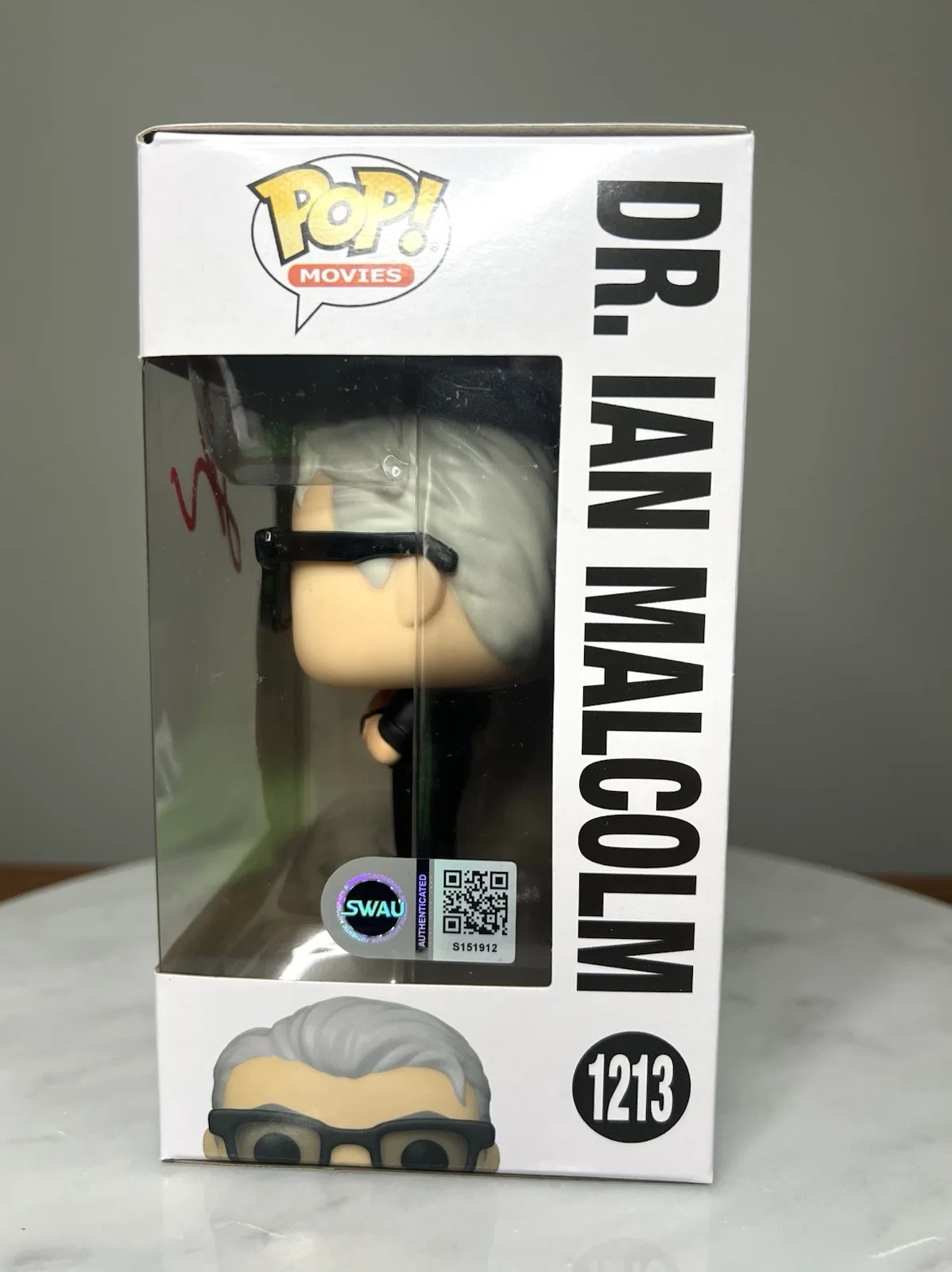 Jeff Goldblum — Jeff Goldblum Signed Ian Malcolm Jurassic Park Funko Pop Autographed SWAU COA, изображение 5
