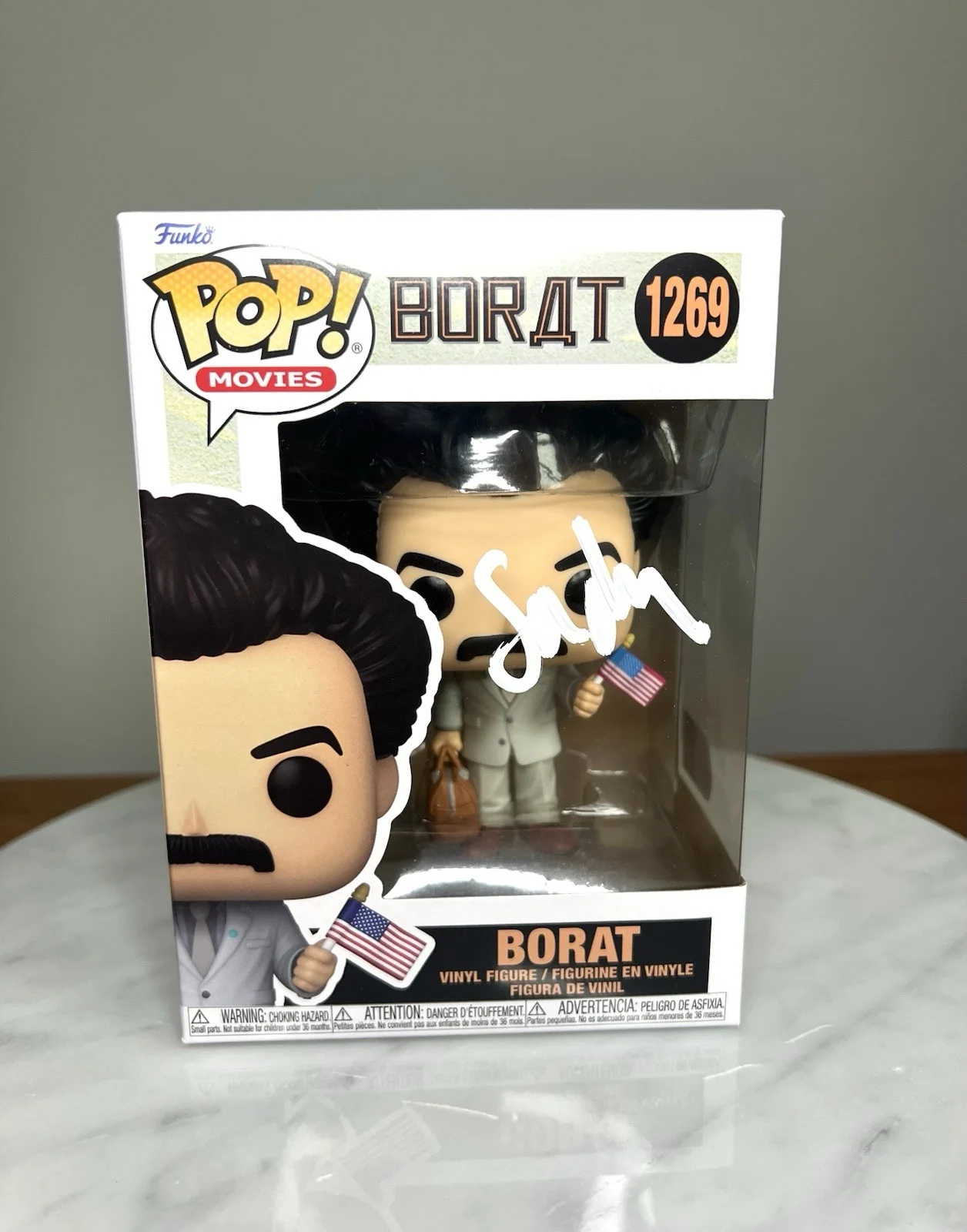 Sacha Baron Cohen — Sacha Baron Cohen Borat Signed Autographed Funko Pop SWAU COA