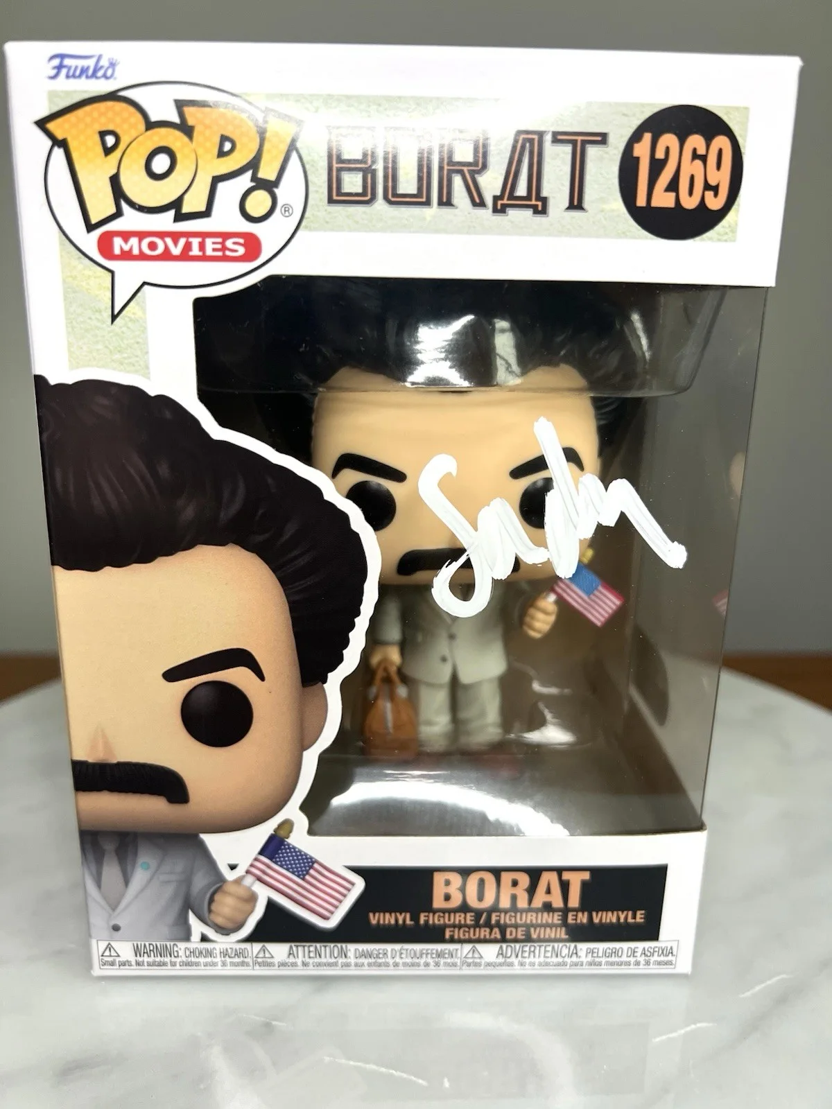 Sacha Baron Cohen — Sacha Baron Cohen Borat Signed Autographed Funko Pop SWAU COA, изображение 2