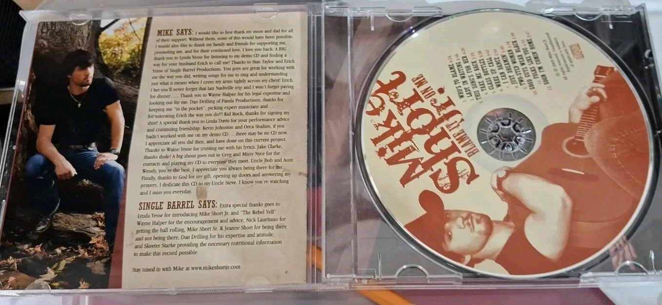 Mike Short Jr Blame It On Me Signed Autographed CD. TESTED, image 3