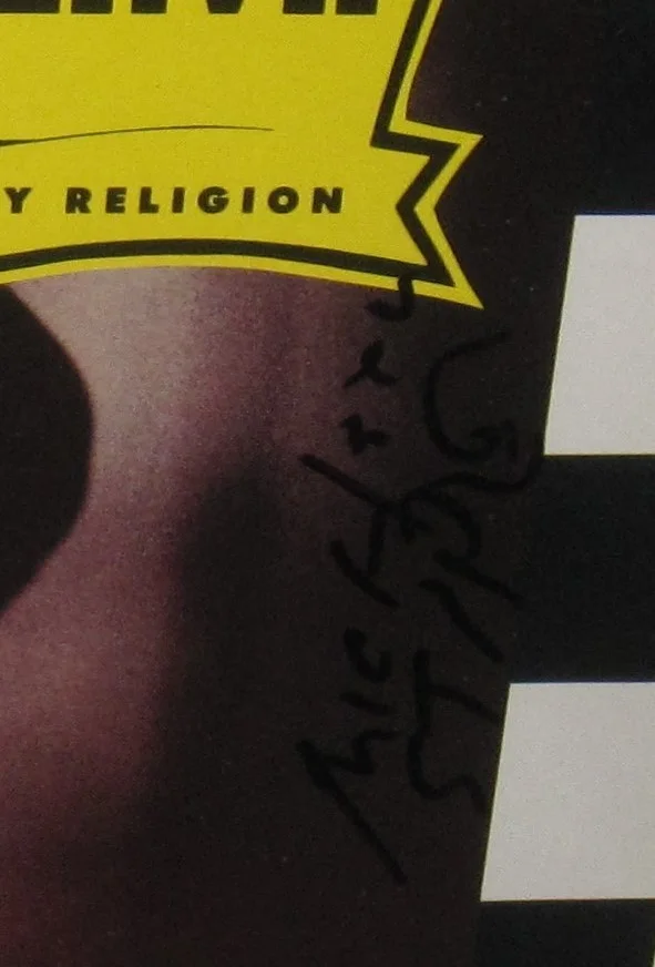 MICHAEL STIPE SIGNED REM LOSING MY RELIGION ALBUM VINYL ROCK AUTOGRAPH JSA COA, image 2