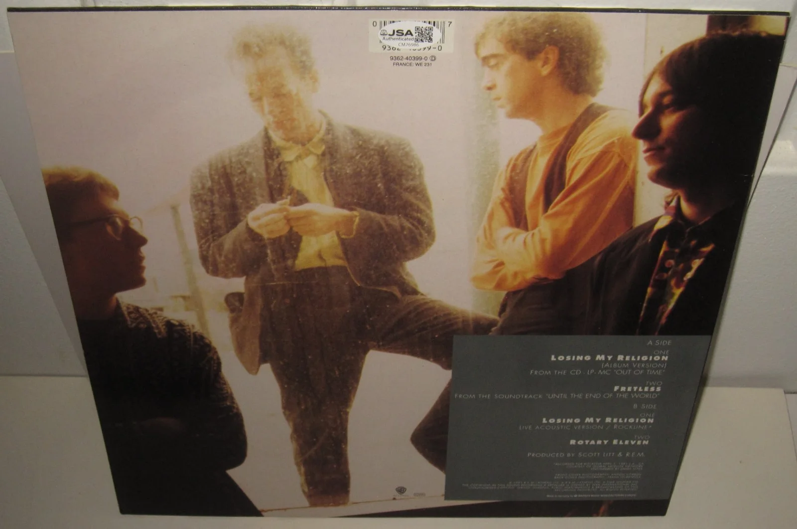 MICHAEL STIPE SIGNED REM LOSING MY RELIGION ALBUM VINYL ROCK AUTOGRAPH JSA COA, image 4