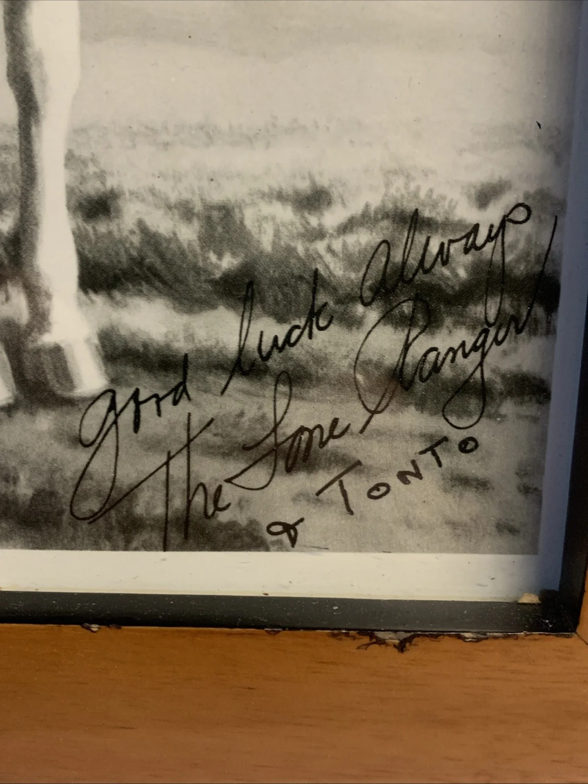 Vintage 7x9 (autographed?) Photo of The Lone Ranger and Tonto, изображение 2