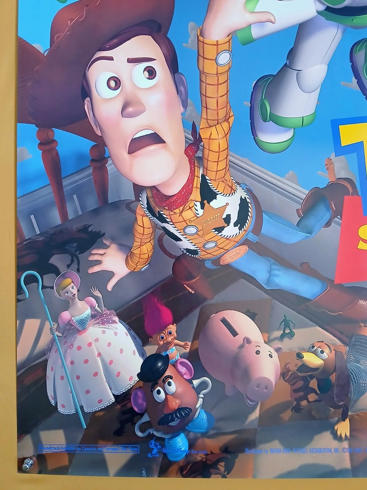 TOY STORY (1995) original US intl d/s one-sheet poster - flying style - Pixar, image 4