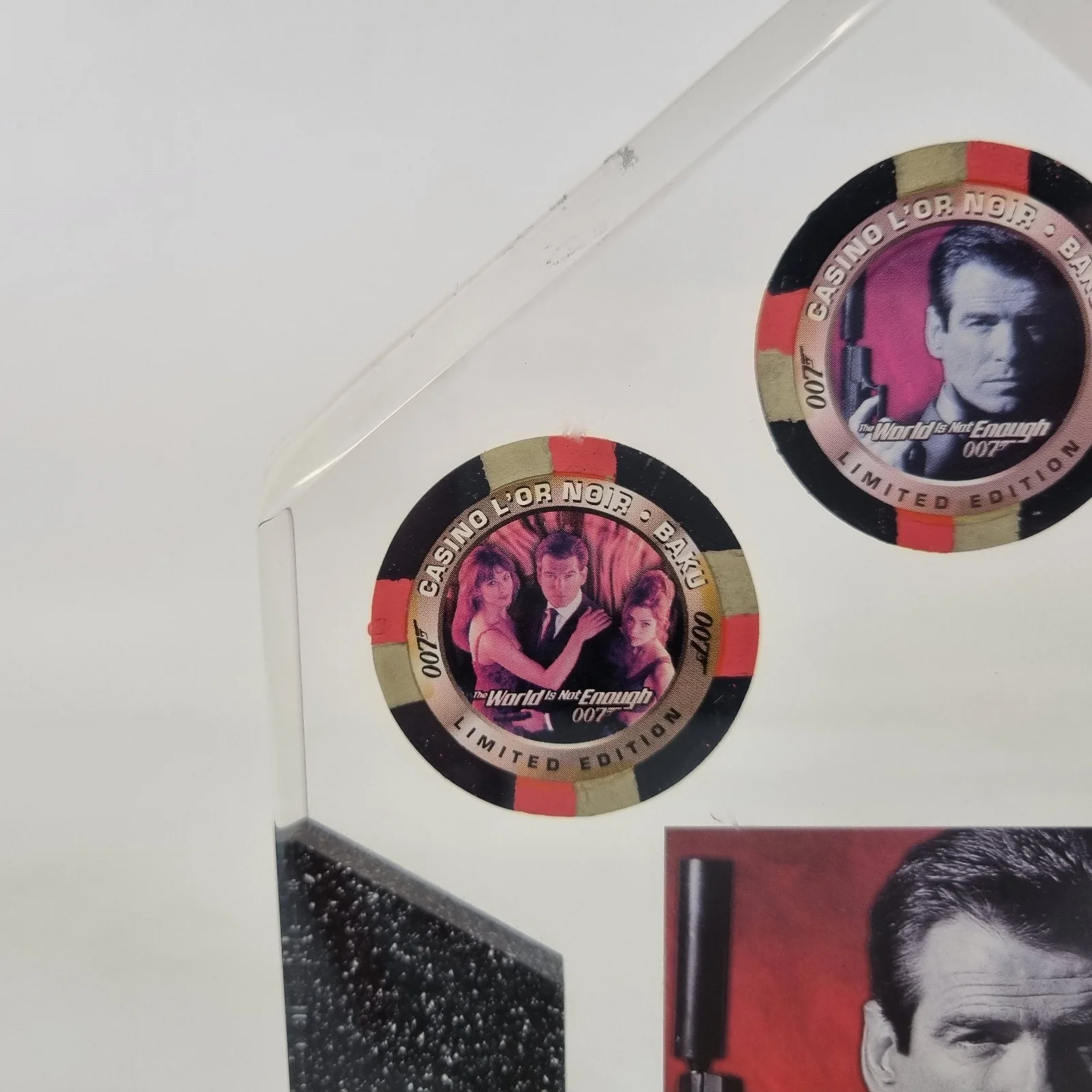 James Bond The World Is Not Enough Lucite Trophy Poker Chips For Staff?, image 2