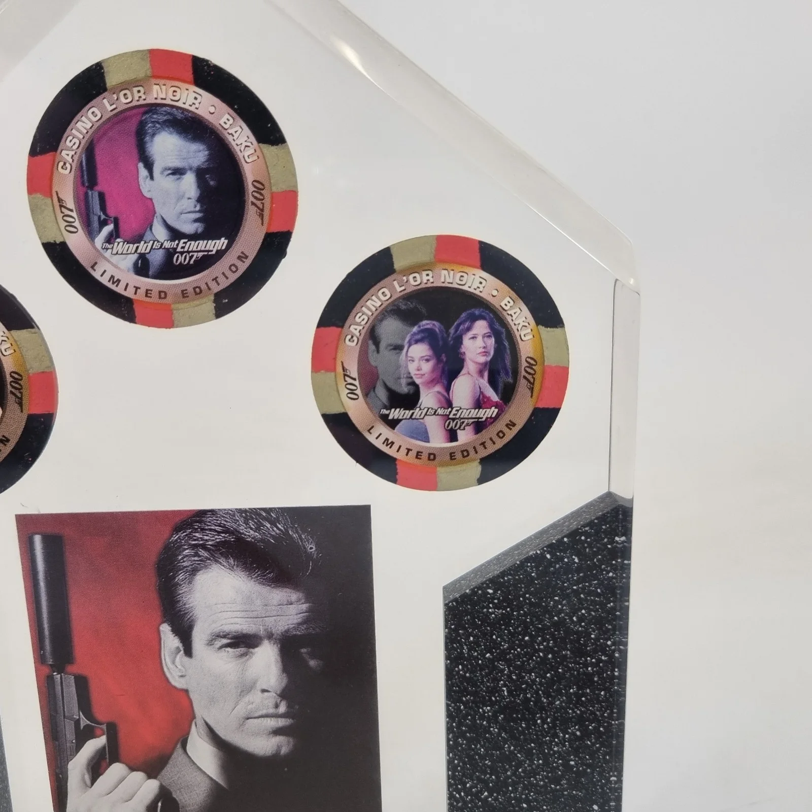James Bond The World Is Not Enough Lucite Trophy Poker Chips For Staff?, image 4