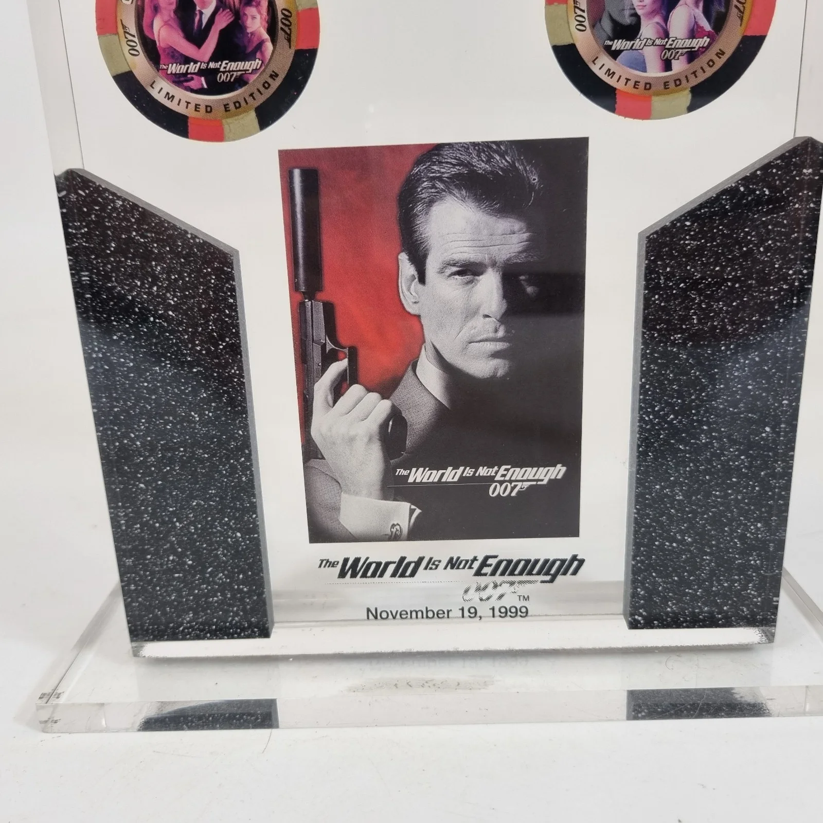 James Bond The World Is Not Enough Lucite Trophy Poker Chips For Staff?, image 5