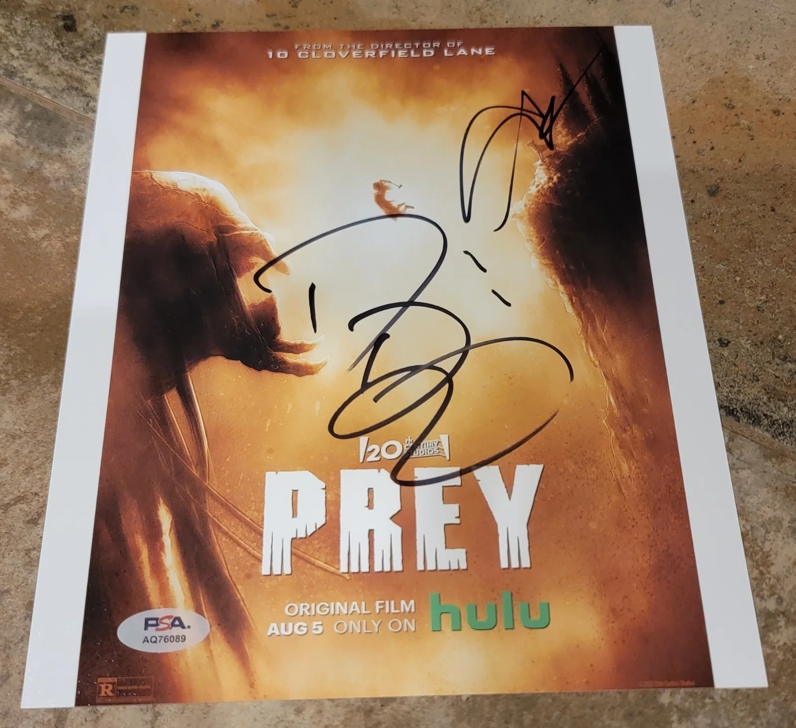 Amber Midthunder, Dane DiLiegro — Amber Midthunder Dane DiLiegro signed 8x10 photo PSA DNA autograph Prey cast
