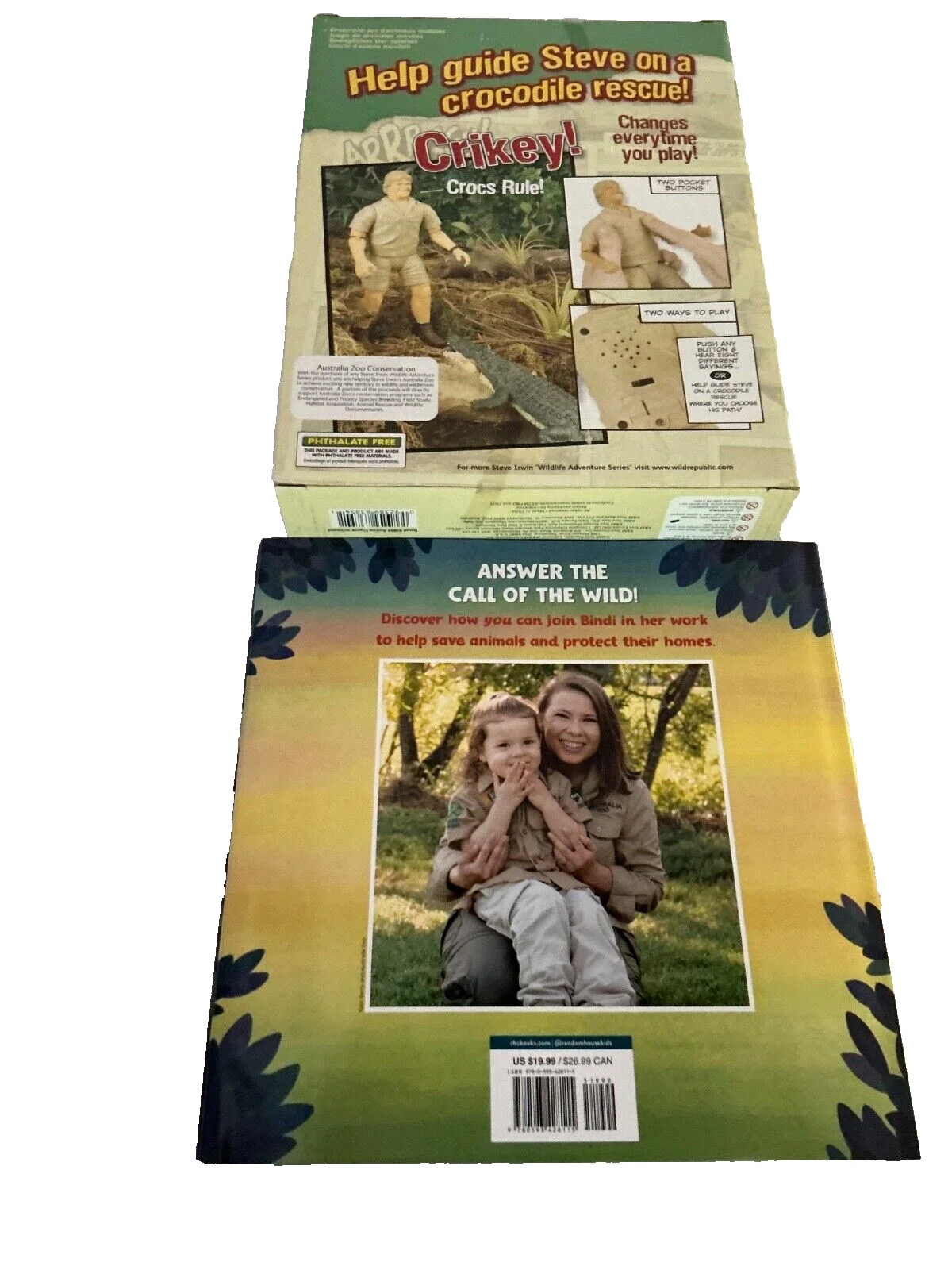 Bindi Irwin — Bindi Irwin Autographed Wildlife Warrior Book JSA Steve Irwin Talking Figure New, image 3