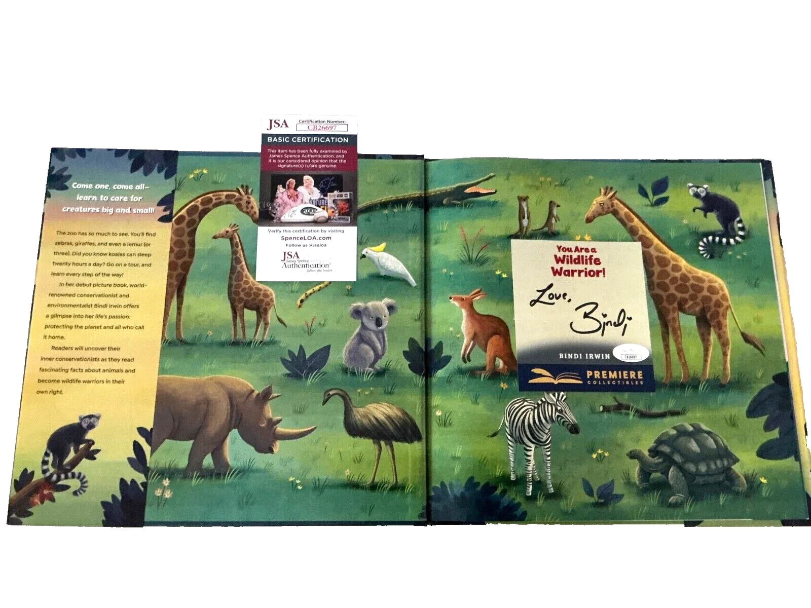 Bindi Irwin — Bindi Irwin Autographed Wildlife Warrior Book JSA Steve Irwin Talking Figure New, image 4