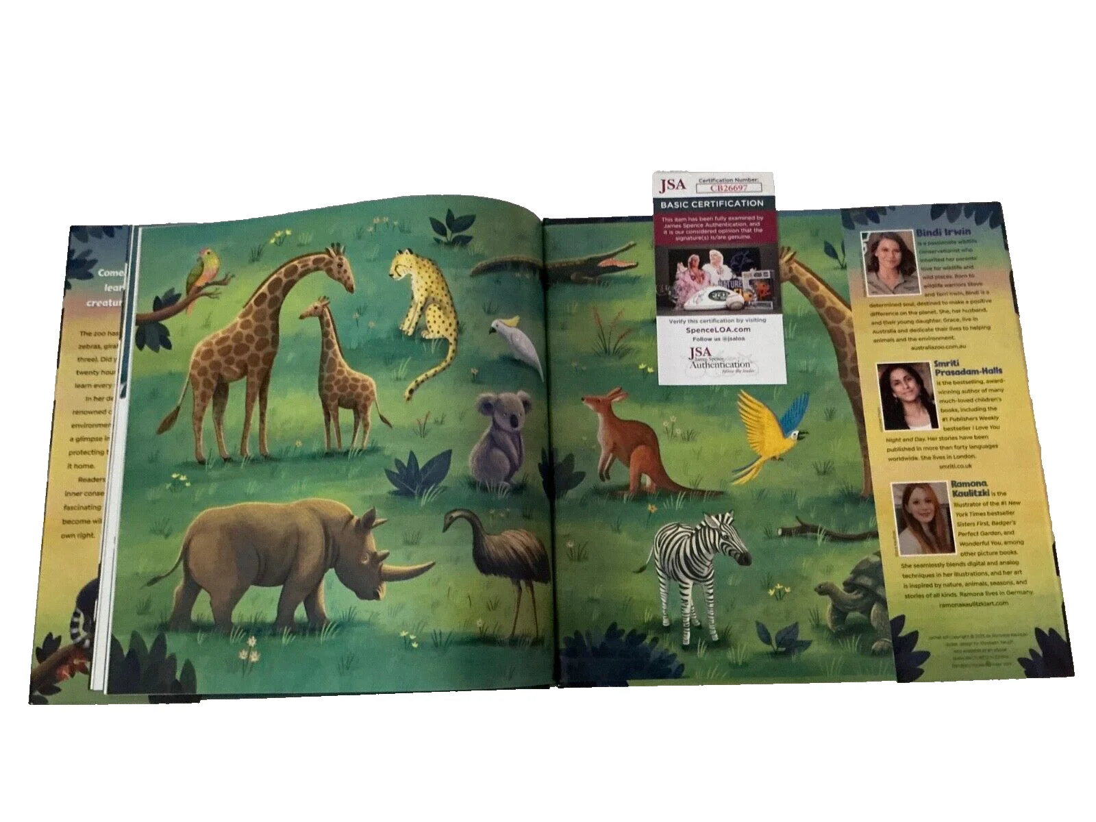 Bindi Irwin — Bindi Irwin Autographed Wildlife Warrior Book JSA Steve Irwin Talking Figure New, image 5