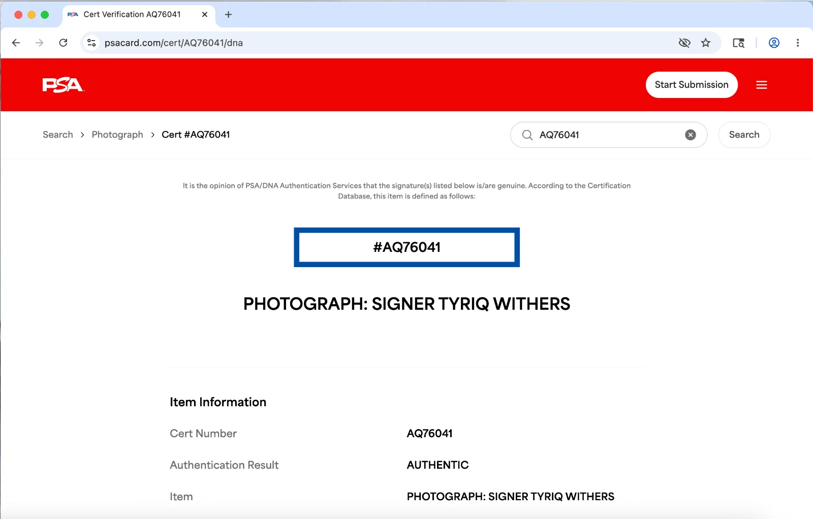 Tyriq Withers — Tyriq Withers signed 8x10 photo autograph PSA I Know What You Did Last Summer b, image 3