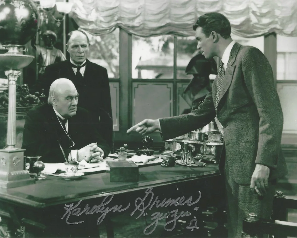 ZUZU — ZUZU autographed 8x10 Mr. Potter photo from of It's a Wonderful Life